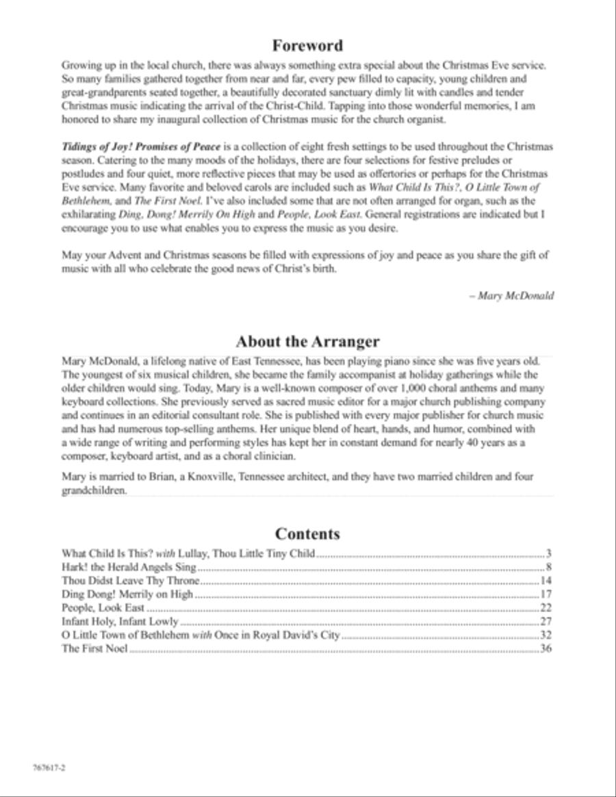 Tidings of Joy! Promises of Peace Organ Solo scores gallery preview page 2