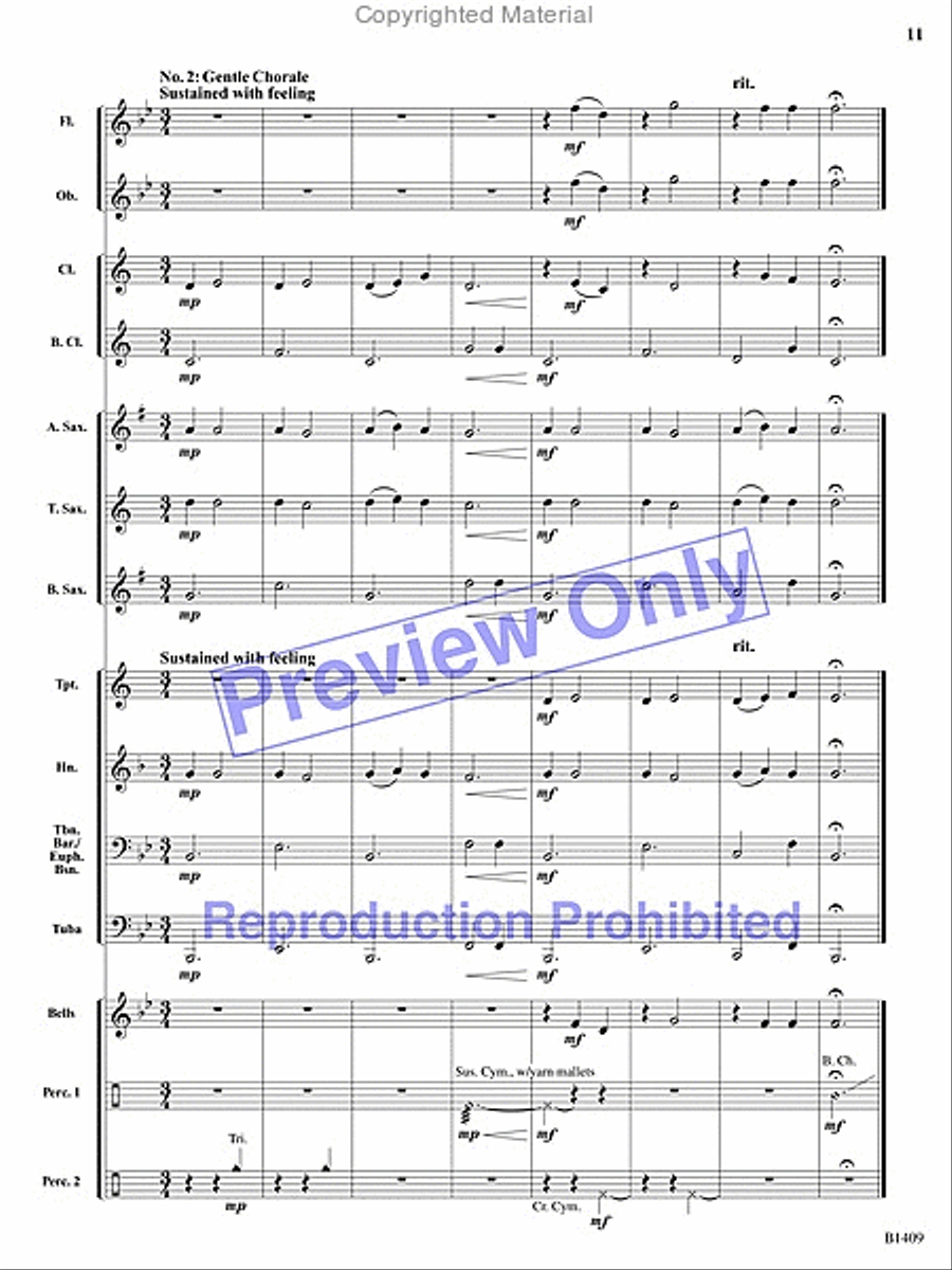 Gentle Winds Concert Band scores gallery preview page 10