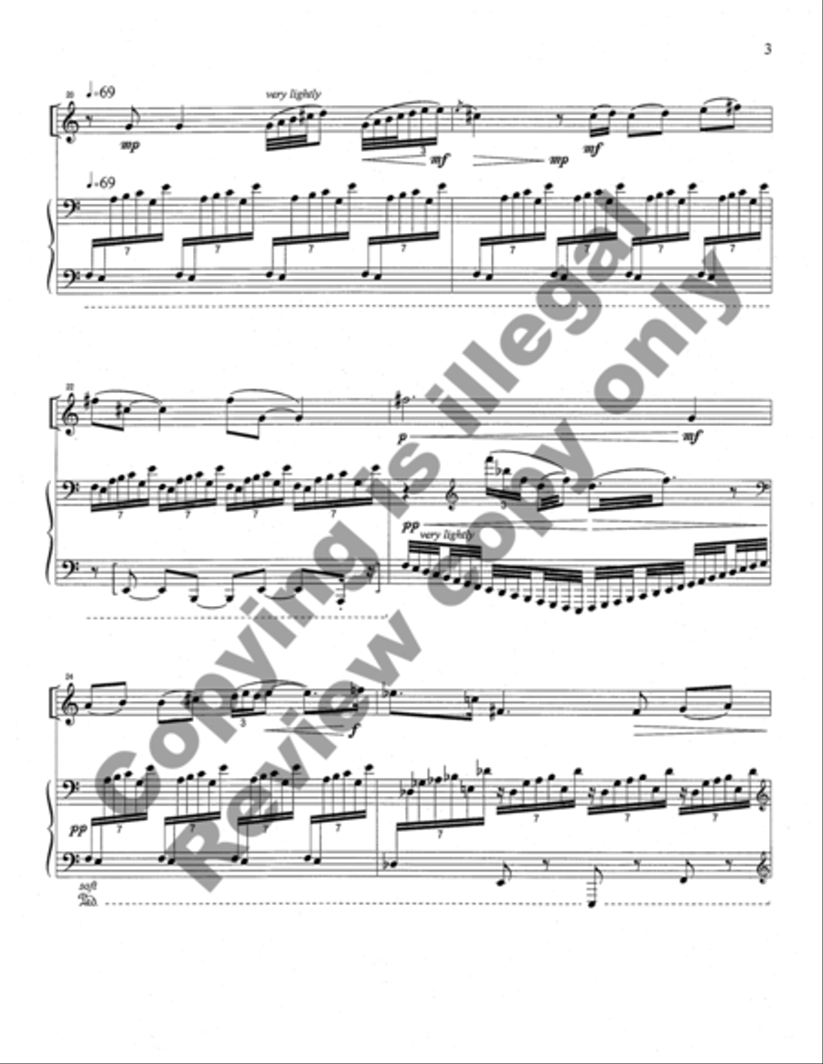 Song without Words for Clarinet and Piano Clarinet Solo scores gallery preview page 20