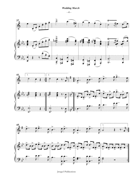 Mendelssohn: Wedding March for Alto Sax & Piano image number null