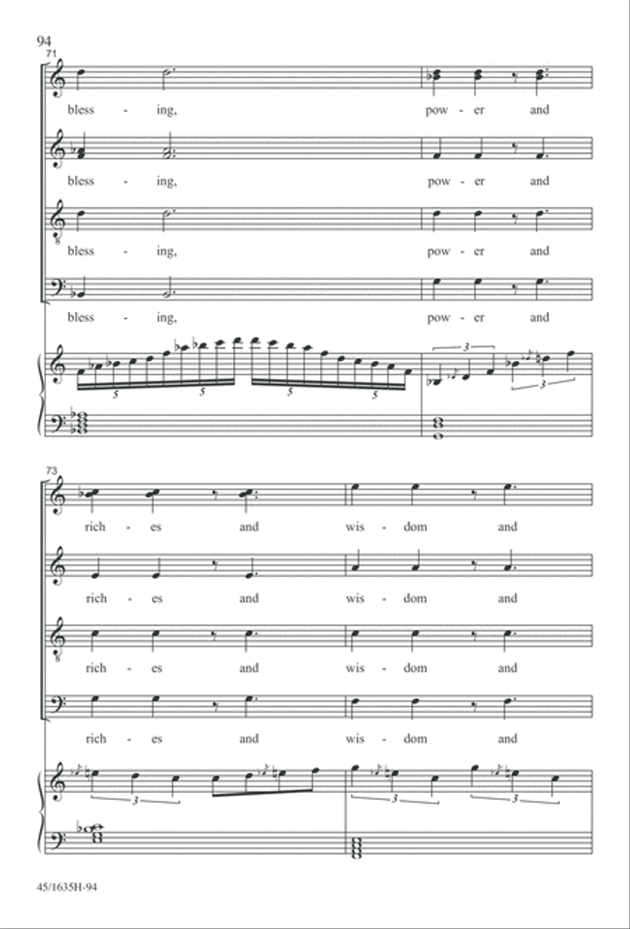 Mass: A Celebration of Love and Joy 4-Part scores gallery preview page 94