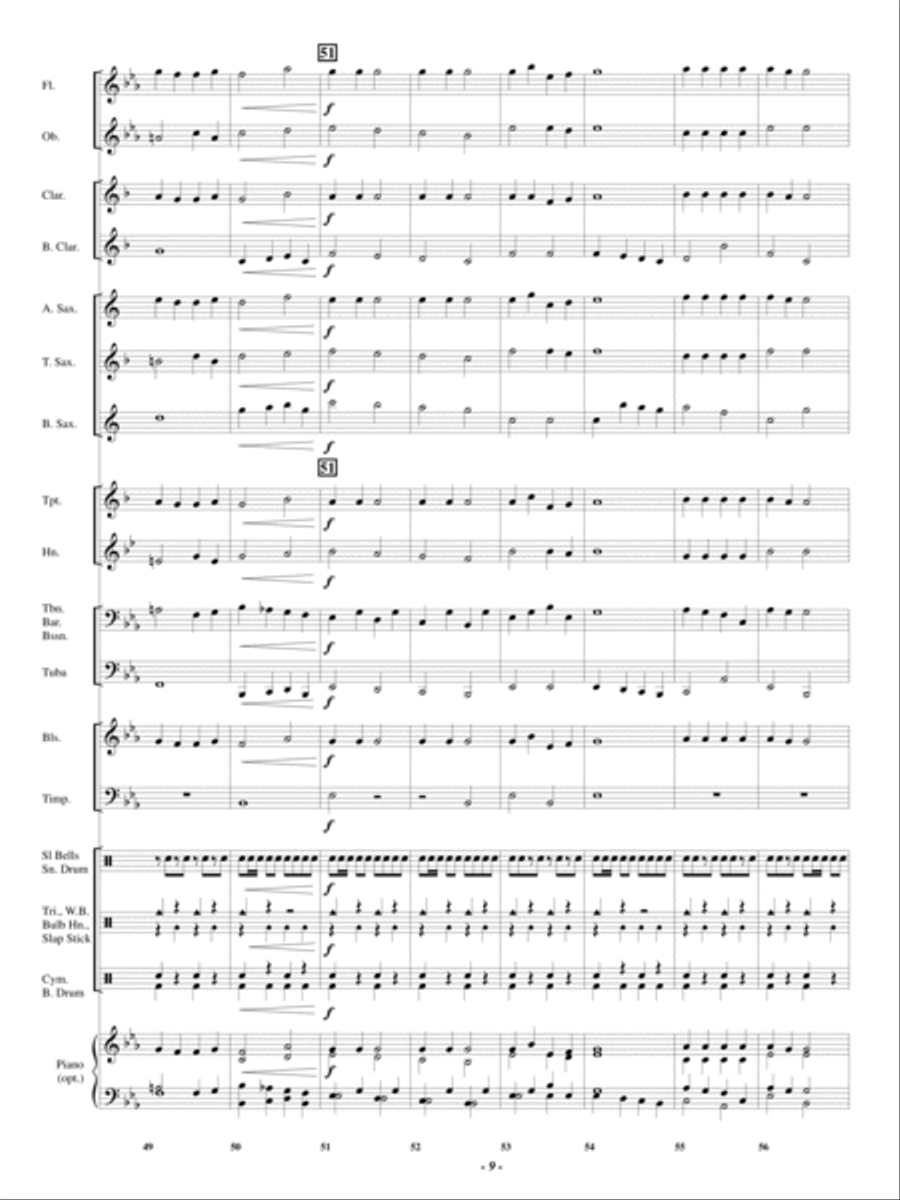 Jingle Bones Concert Band scores gallery preview page 8