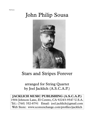 Book cover for Stars and Stripes Forever (arranged for String Quartet)