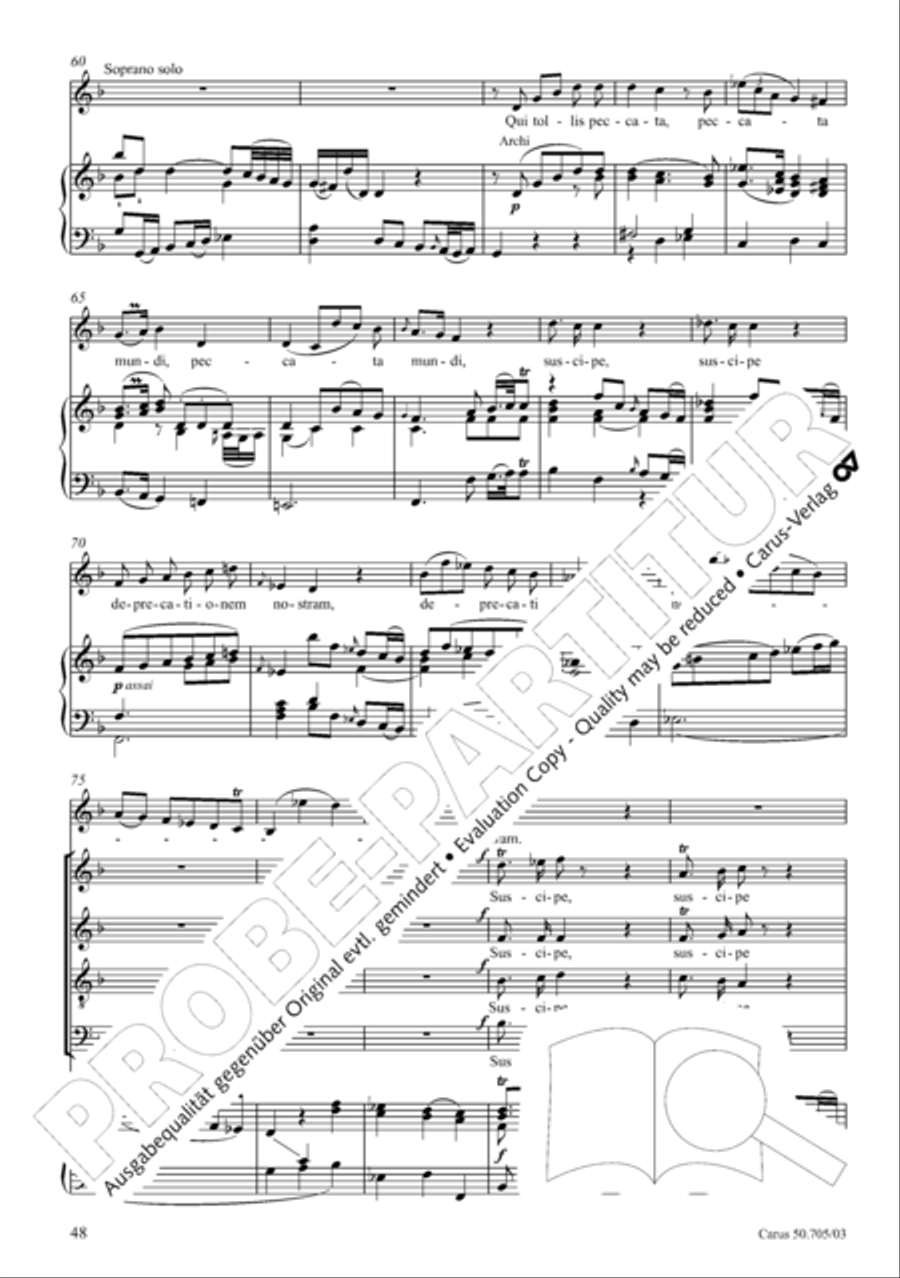 Missa in g. Hasse-Werkausgabe IV/3 4-Part scores gallery preview page 57