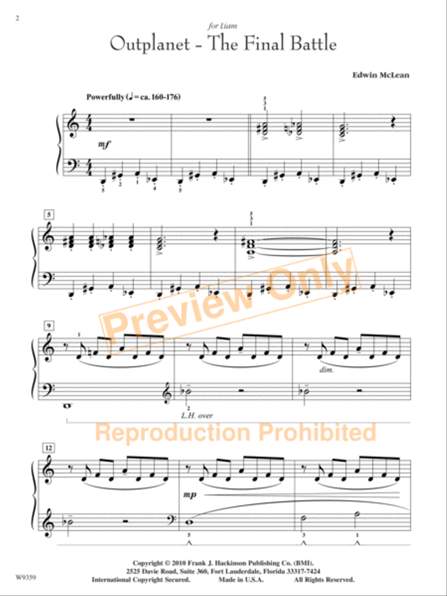 Outplanet - The Final Battle Piano Solo scores gallery preview page 3