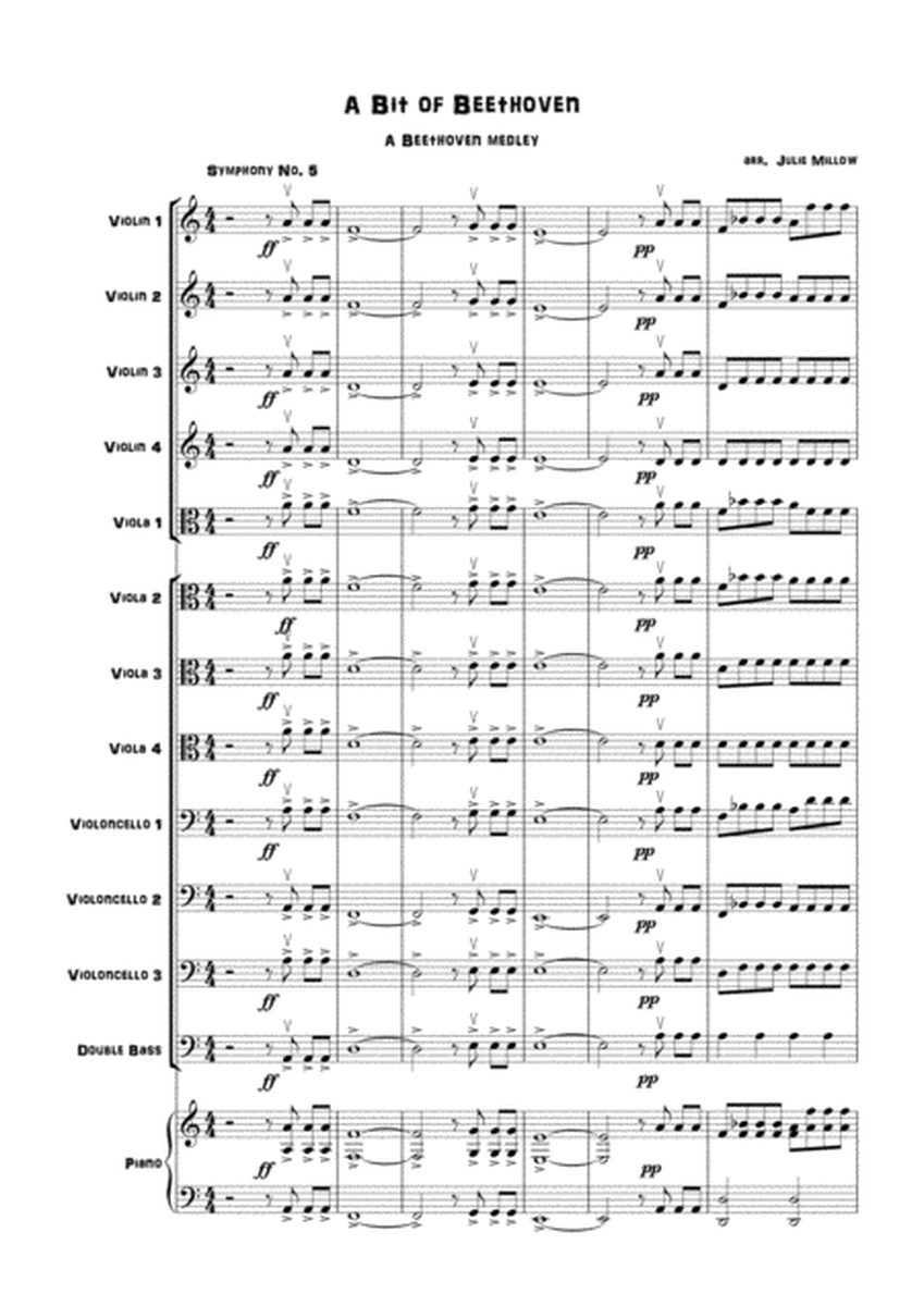 A Beethoven Medley for multi-level string orchestra image number null