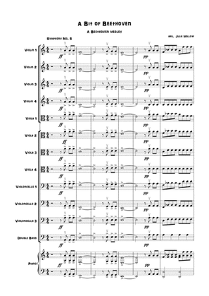 A Beethoven Medley for multi-level string orchestra