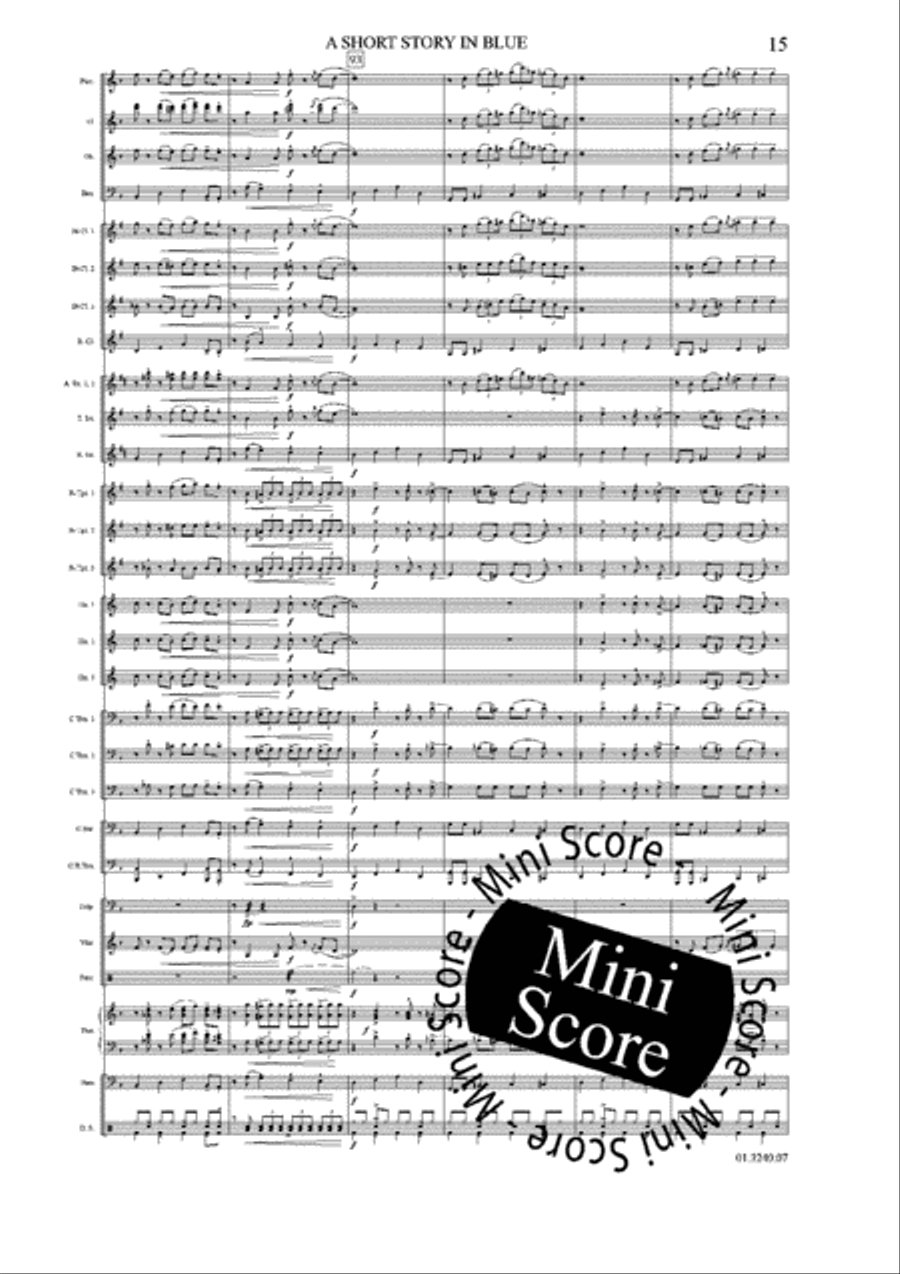 A Short Story in Blue Concert Band scores gallery preview page 21
