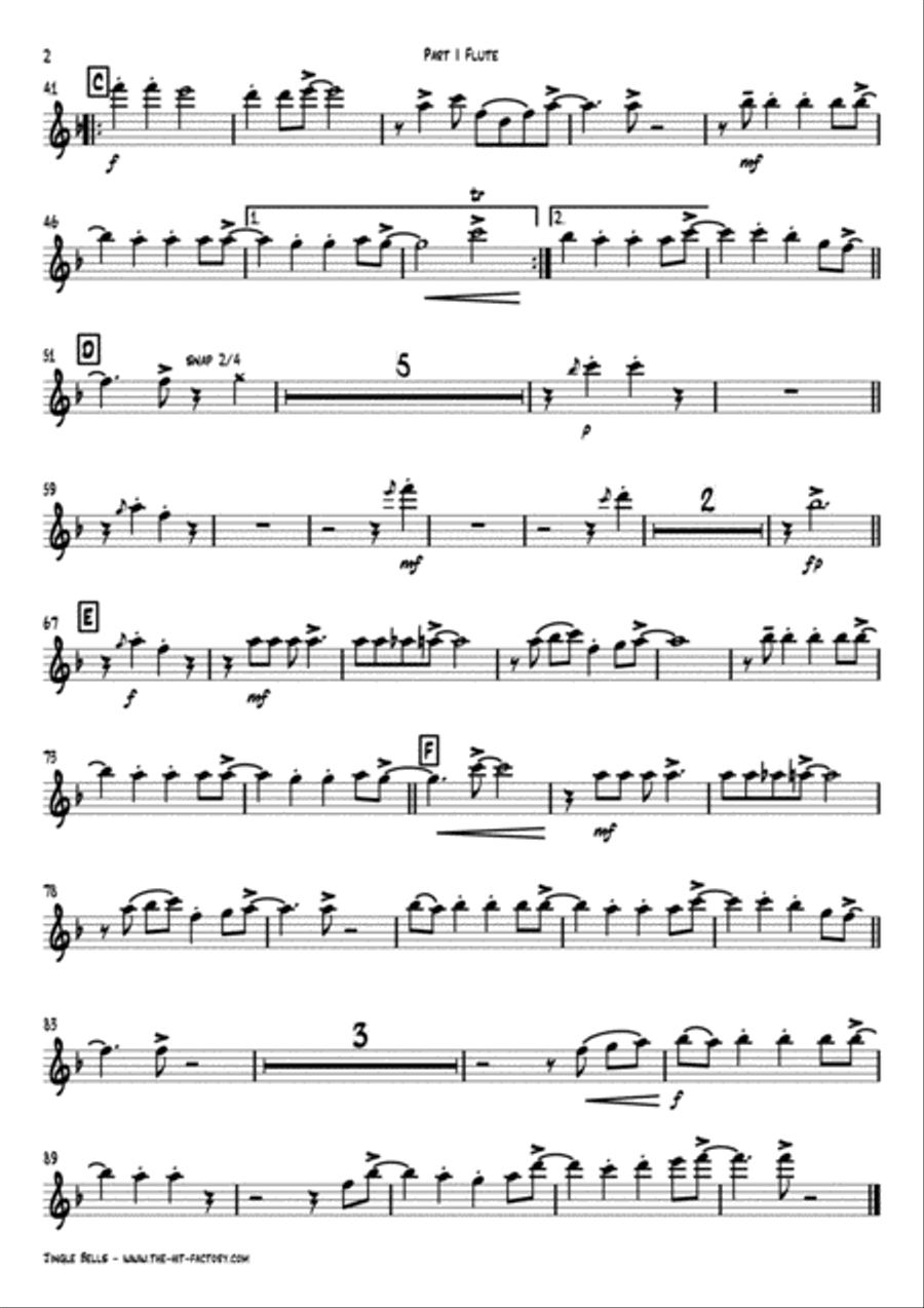 Jazzy Jingle Bells - Christmas Swing - Saxophone Trio Woodwind Trio scores gallery preview page 6