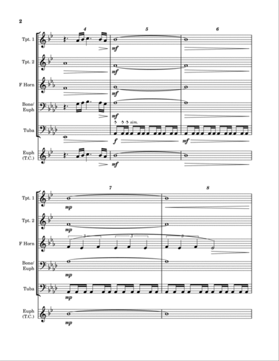 St. Elmo's Fire (man In Motion) Euphonium scores gallery preview page 2