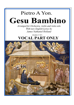 Gesu Bambino Vocal Part only with New English Lyrics