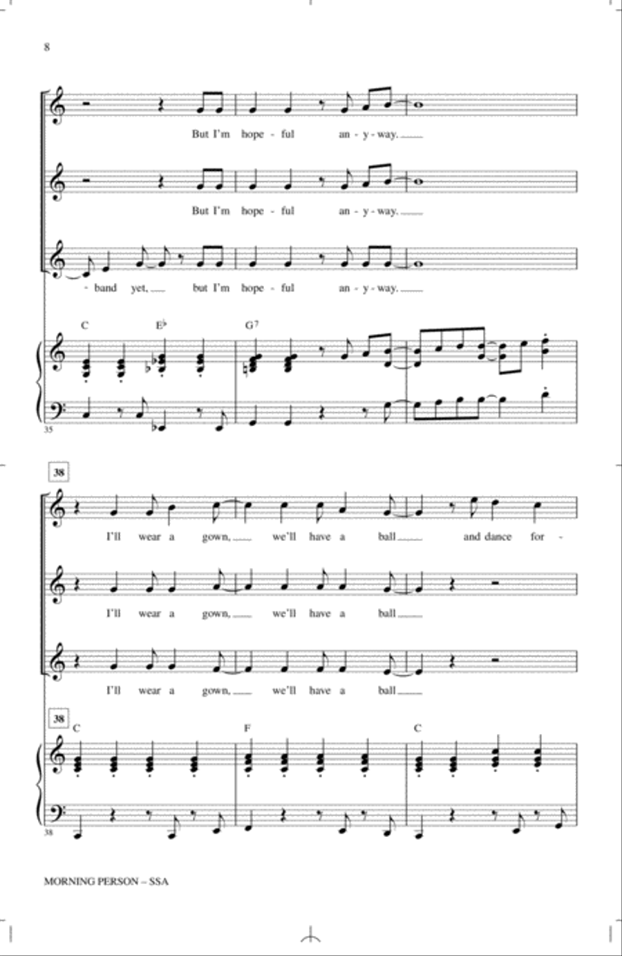 Morning Person SSA scores gallery preview page 6