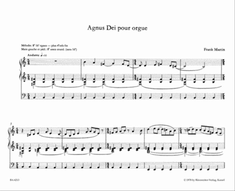 Agnus Dei aus der zweichorigen Messe von 1926/1966