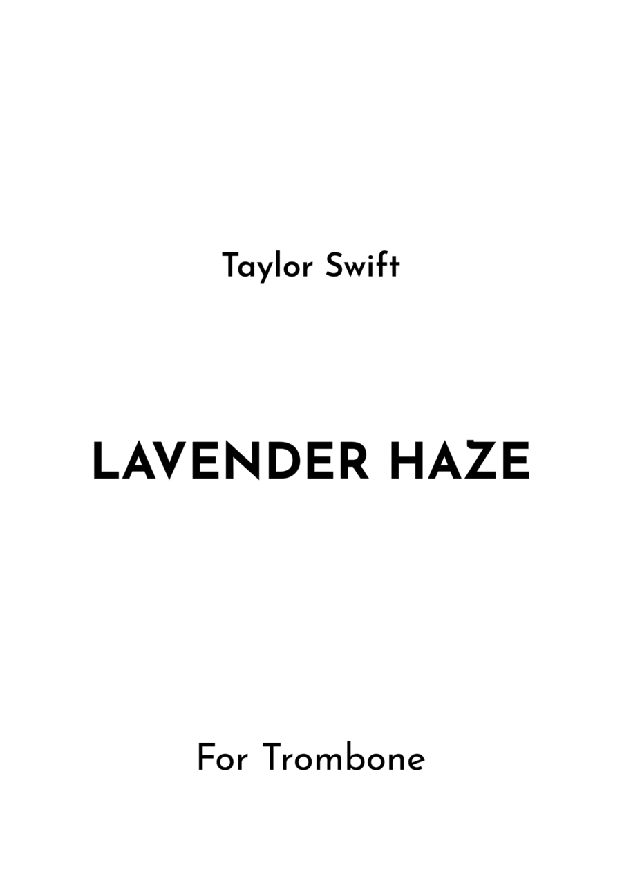 Lavender Haze Lavender Haze Trombone Solo scores gallery preview page 1