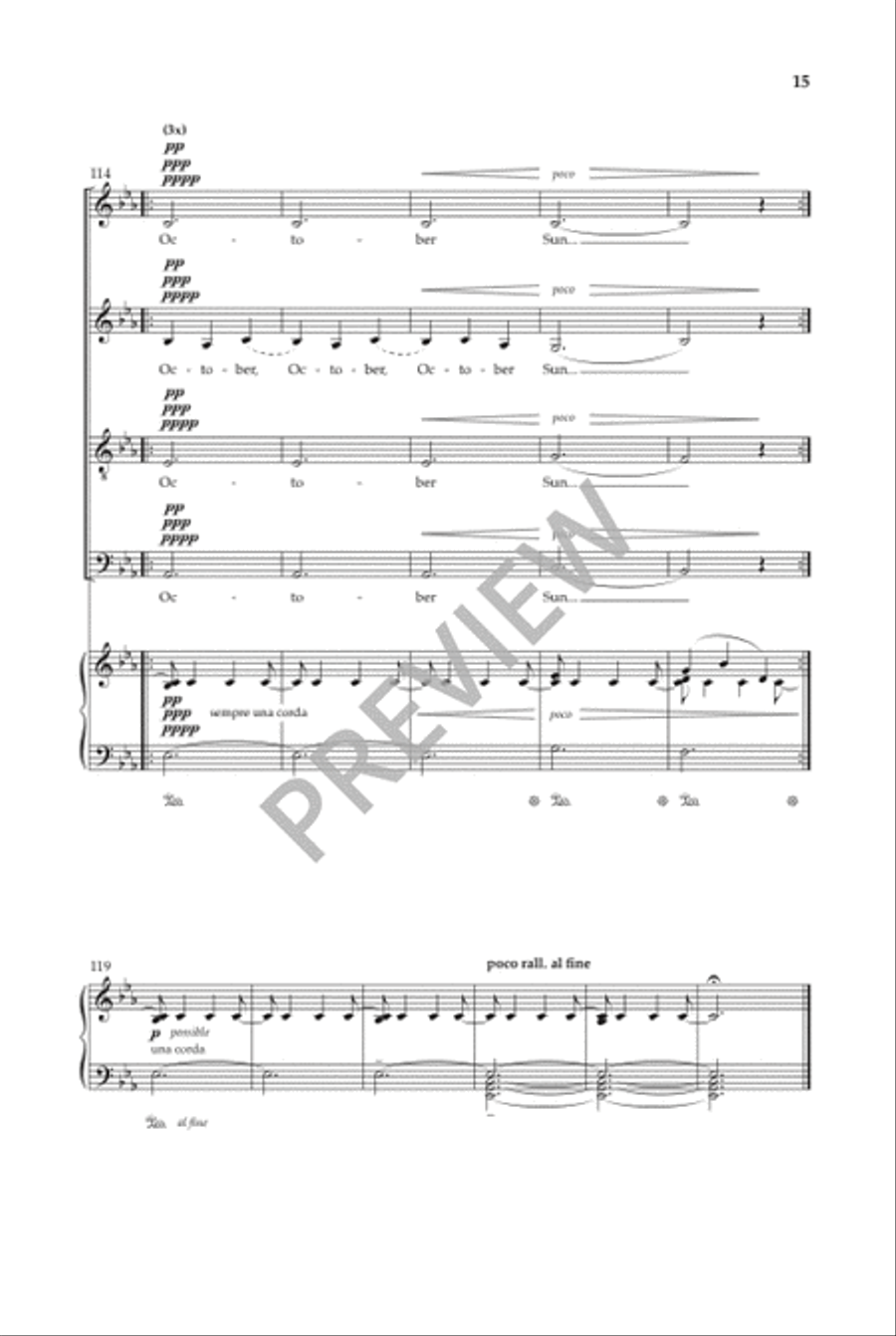 October Sun 4-Part scores gallery preview page 16