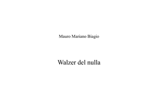 Walzer del nulla - Score Only