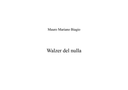 Walzer del nulla - Score Only