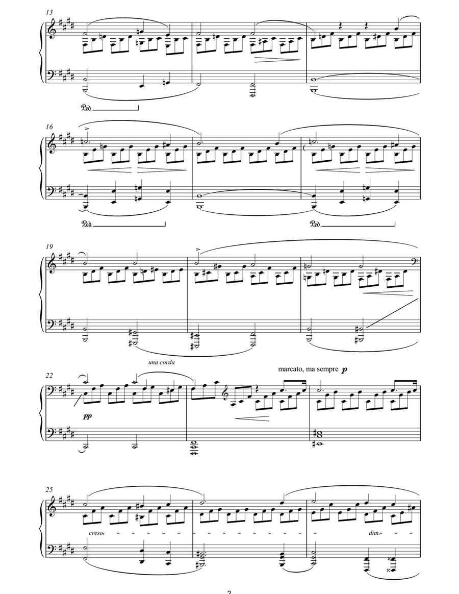 Piano Sonata No. 14 In C# Minor (Moonlight) Op. 27 No. 2 First Movement Theme Piano Solo scores gallery preview page 2