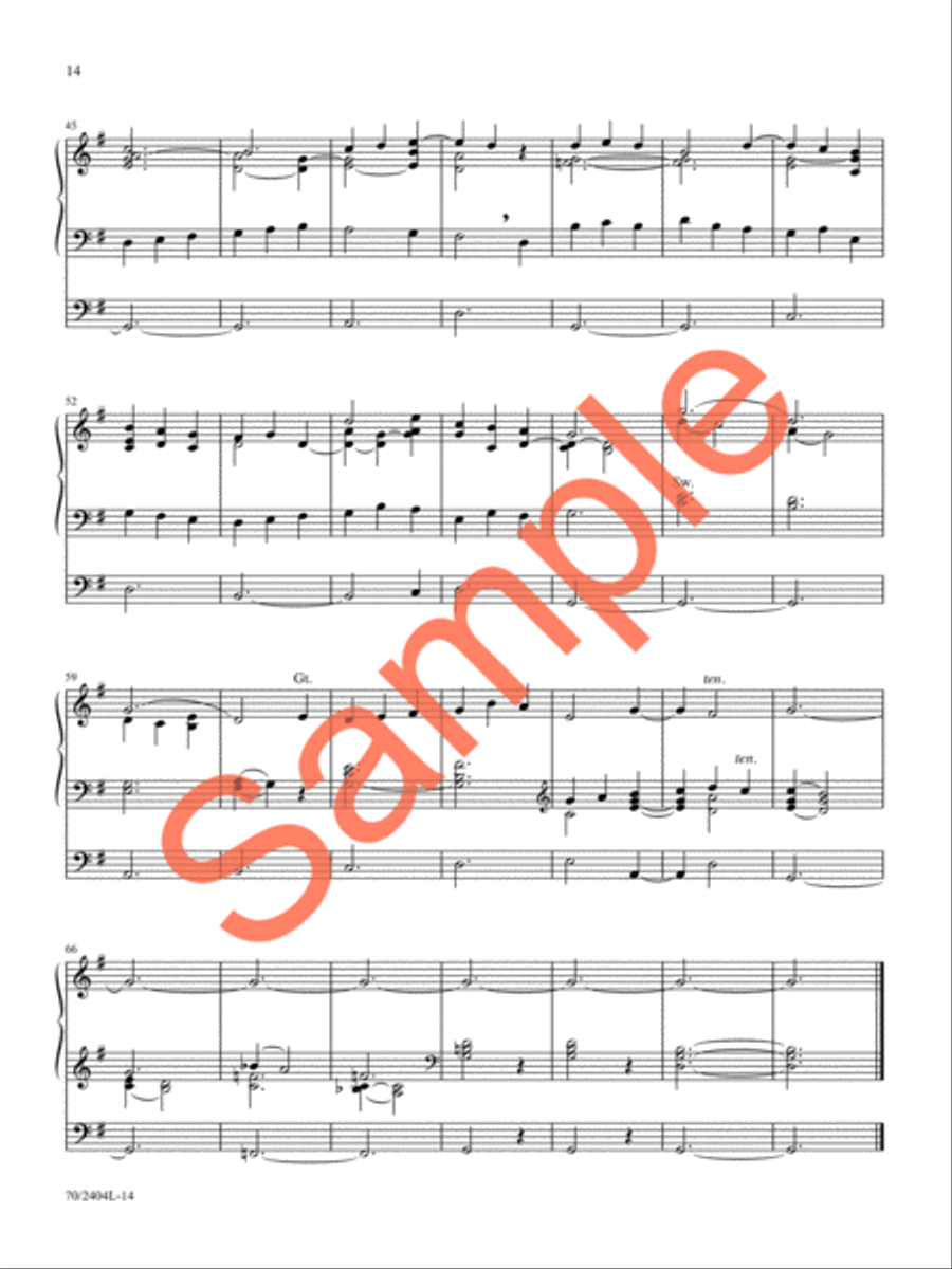 Fast Falls the Eventide Organ Solo scores gallery preview page 11