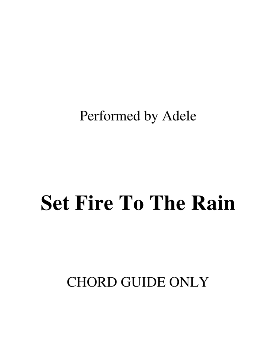Set Fire To The Rain Piano scores gallery preview page 1