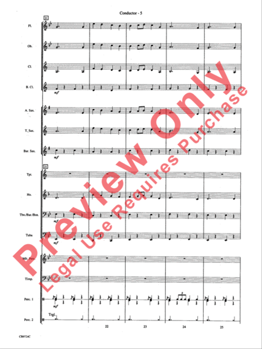 Star Wars Main Theme Concert Band scores gallery preview page 8