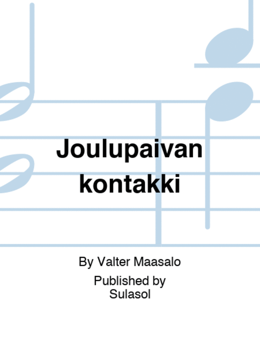 Joulupäivän kontakki SSAATTBB scores gallery preview page 1
