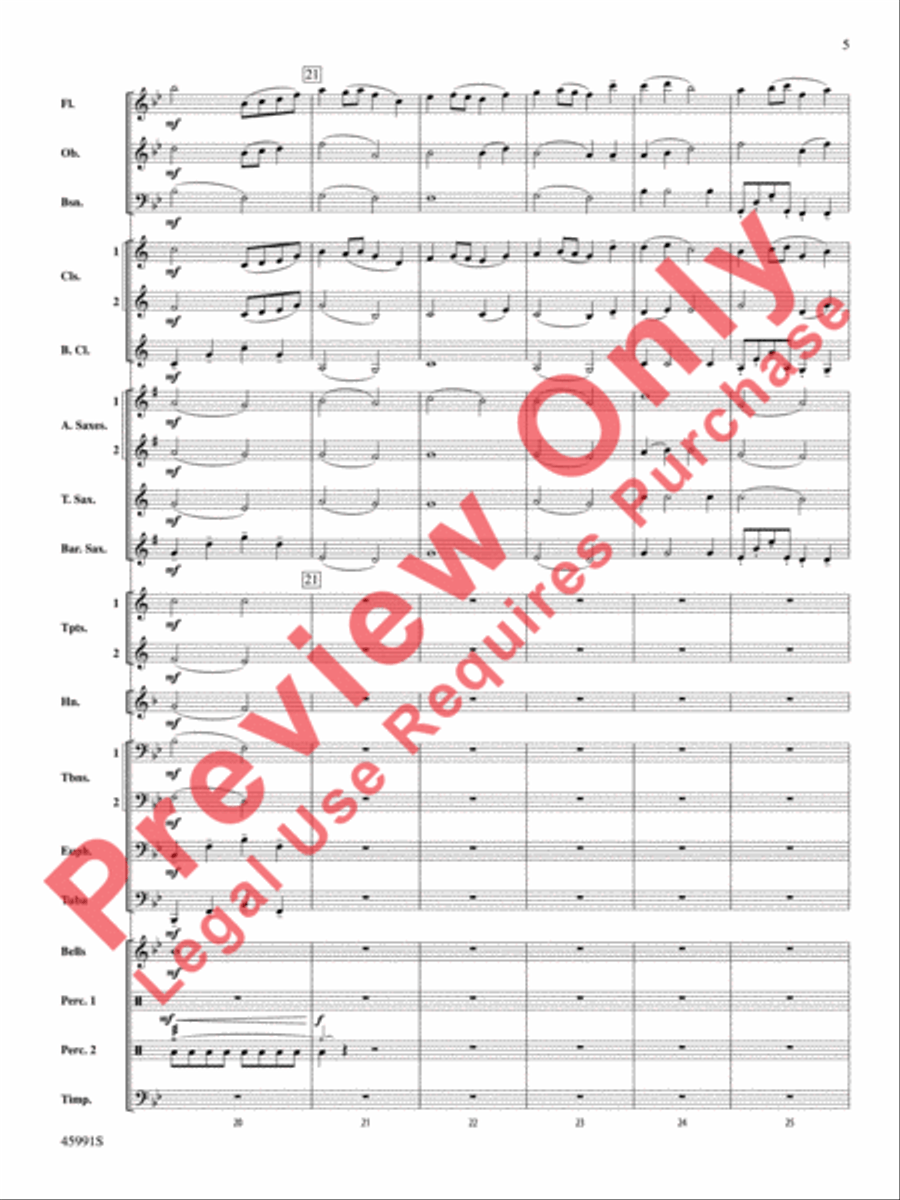 Snowfall Concert Band scores gallery preview page 6