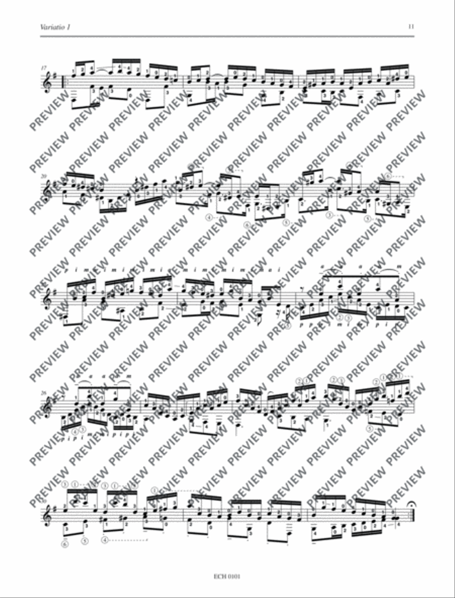 Goldberg Variations Classical Guitar scores gallery preview page 12