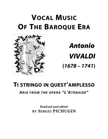 VIVALDI Antonio: Ti stringo in quest'amplesso, aria from the opera "L'Atenaide", arranged for Voice image number null