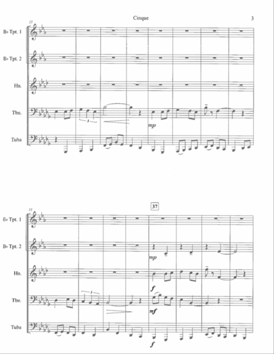 Cinque Brass Ensemble scores gallery preview page 3