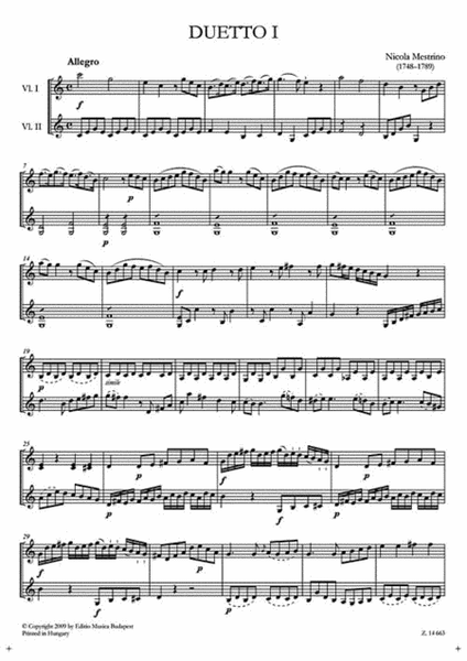 3 Duetti Concertanti, Op. 3
