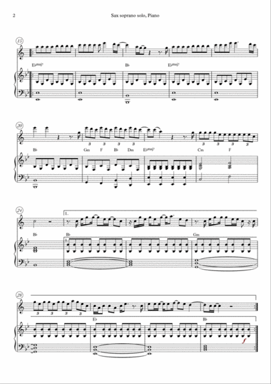Drivers License Soprano Saxophone scores gallery preview page 2