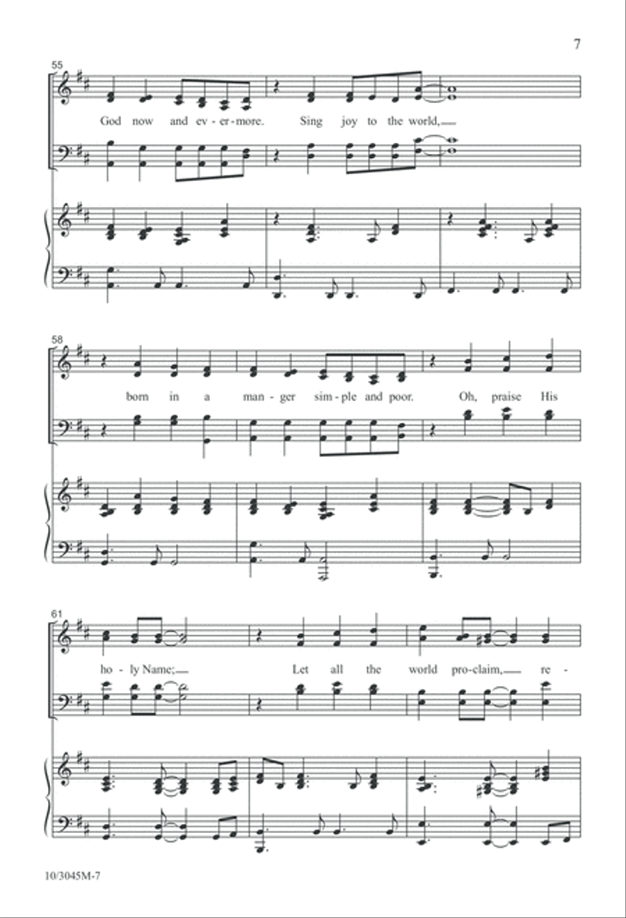 Sing Joy to the World Sing Joy to the World 4-Part scores gallery preview page 7
