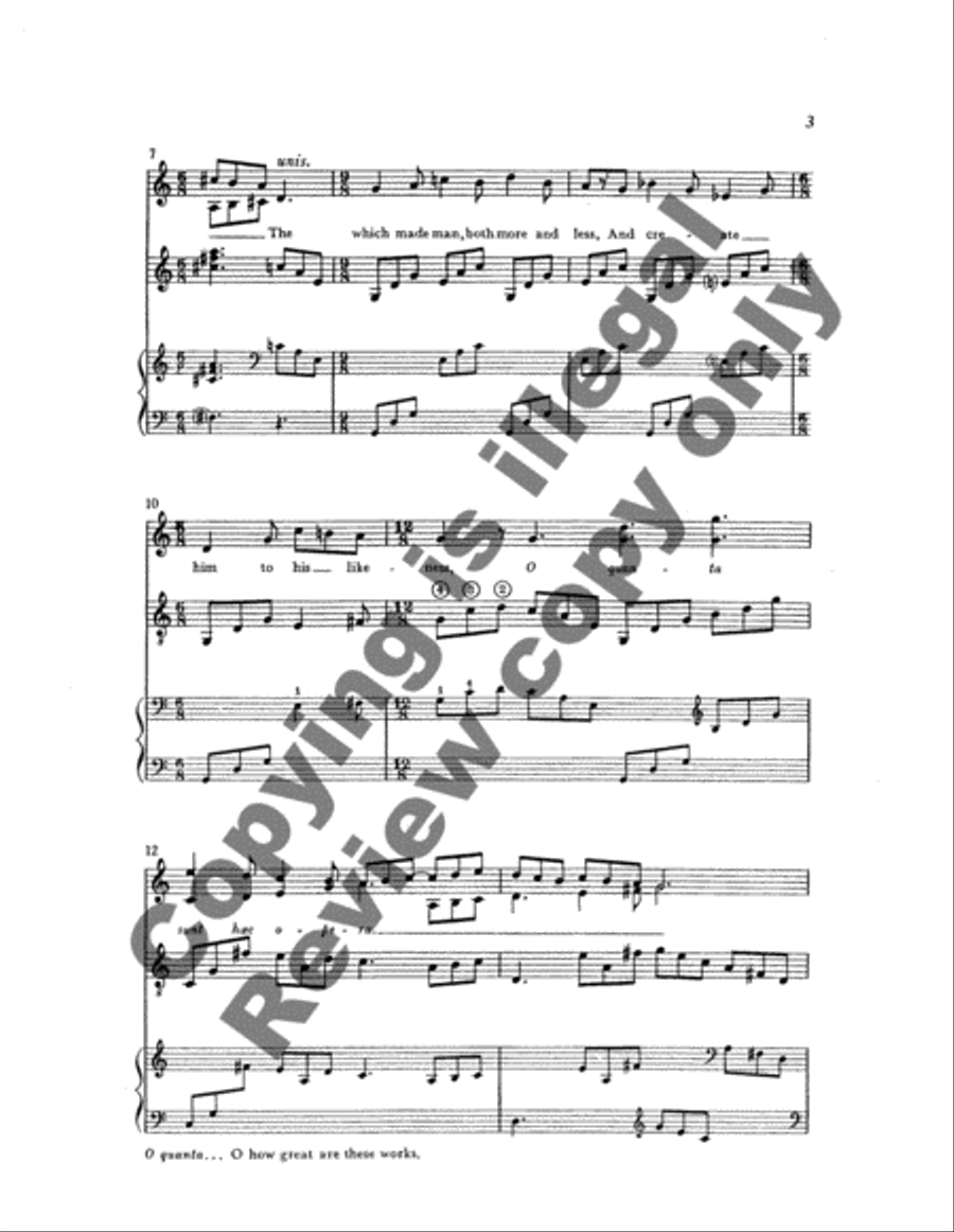 Come, Love We God 4-Part scores gallery preview page 4