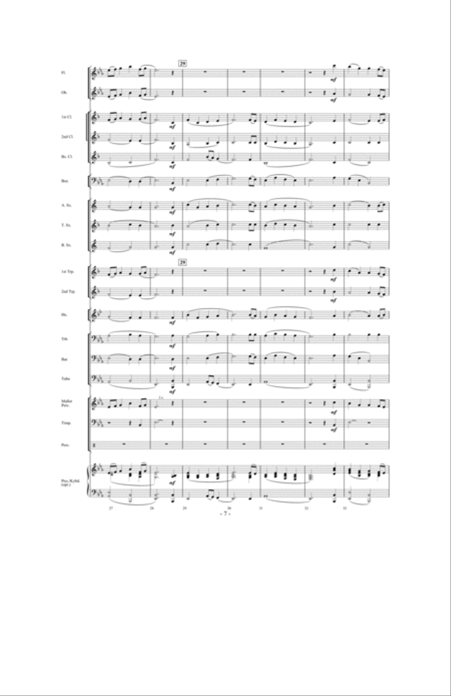Olde English Hymn Concert Band scores gallery preview page 6