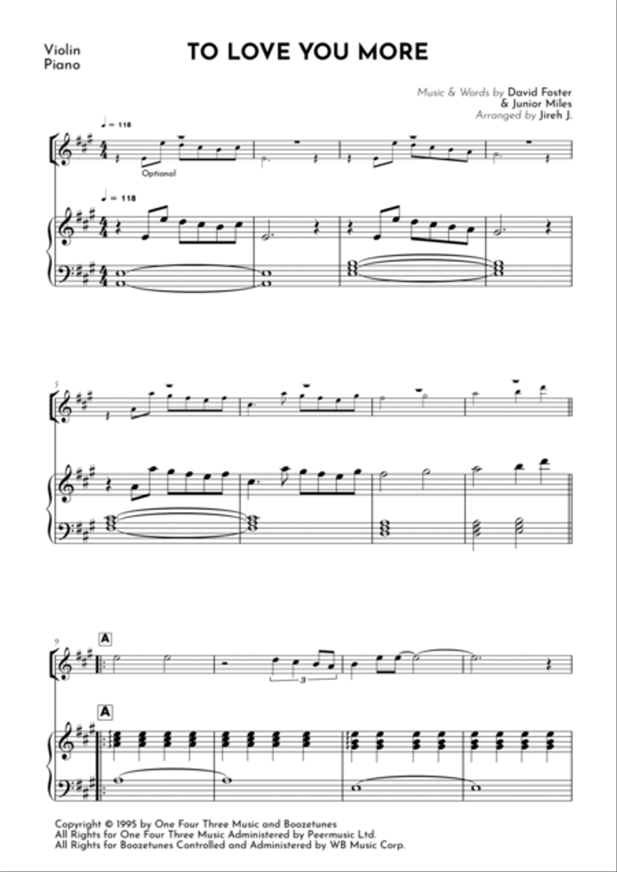 To Love You More To Love You More Violin Solo scores gallery preview page 2