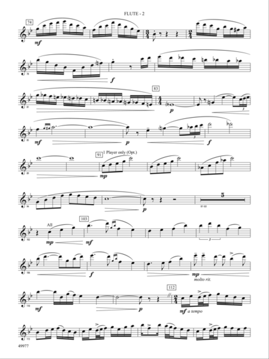 Tha Mi Sgìth: Flute Concert Band scores gallery preview page 2