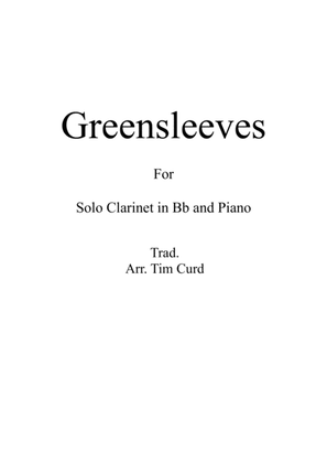 Book cover for Greensleeves for Clarinet in Bb and Piano