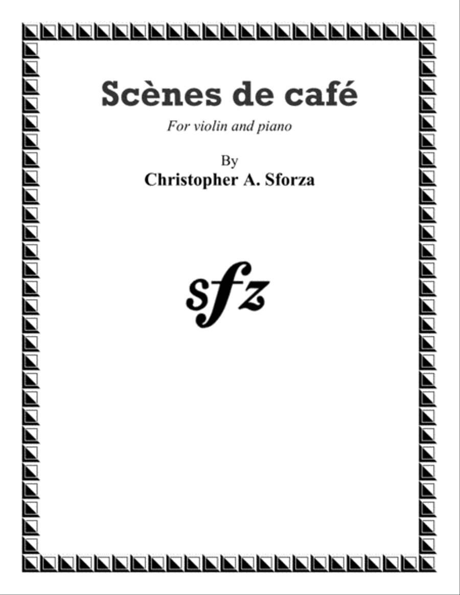 Scènes de café, for violin and piano Violin Solo scores gallery preview page 1