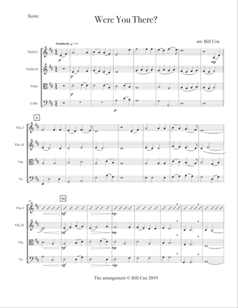 Were You There? String Quartet String Quartet scores gallery preview page 2