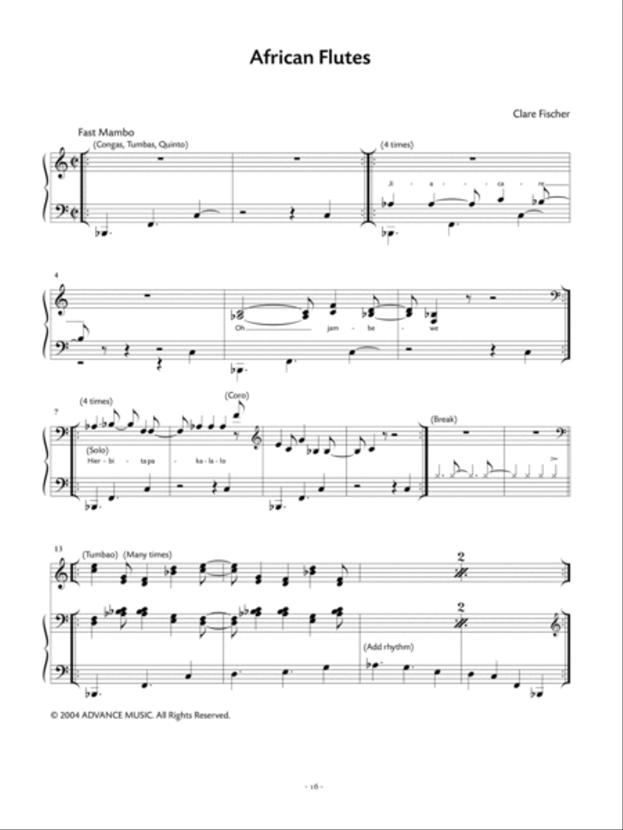 The Music of Clare Fischer Small Ensemble scores gallery preview page 2