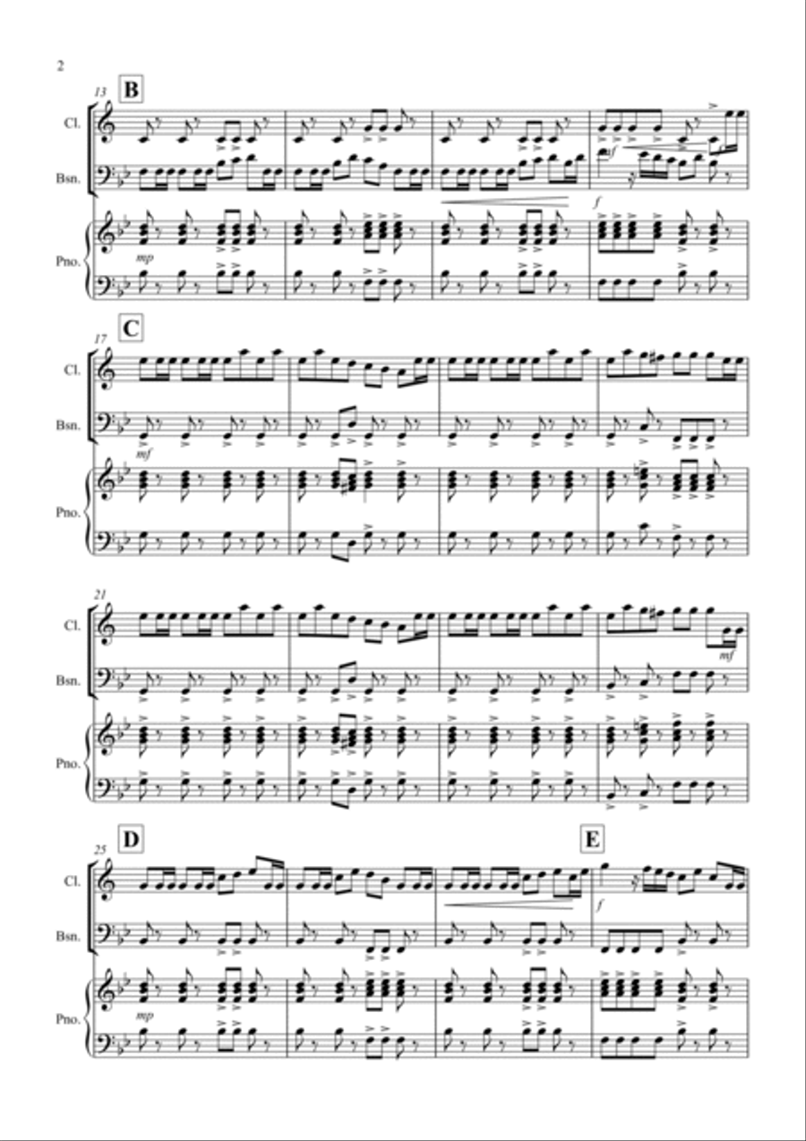 William Tell Overture for Clarinet and Bassoon Duet Woodwind Duet scores gallery preview page 2
