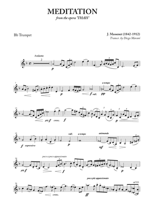 Meditation from "Thais" for Trumpet and Piano