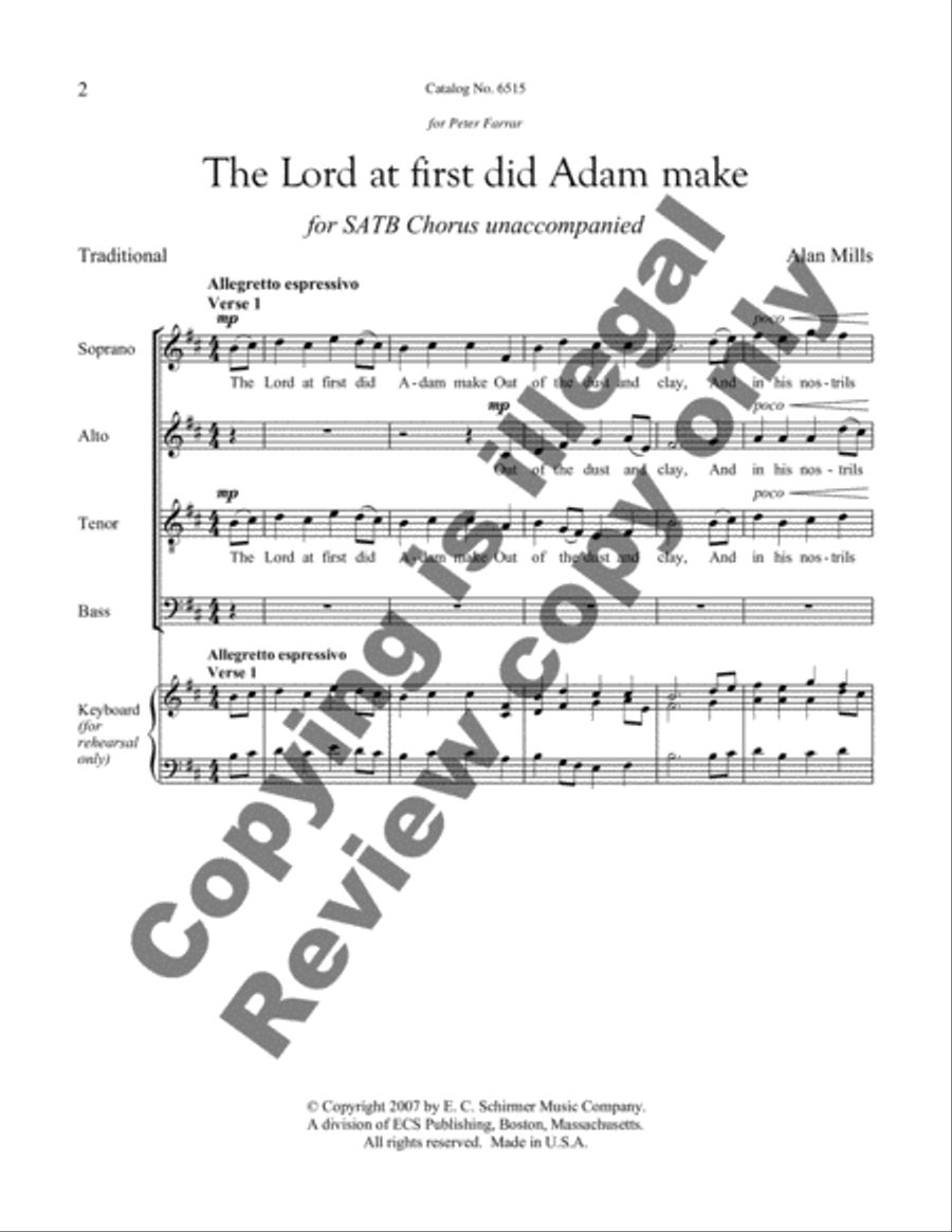 The Lord at first did Adam make 4-Part scores gallery preview page 9