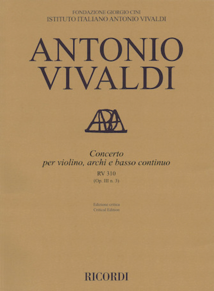 Concerto G Major, RV 310, Op. III, No. 3