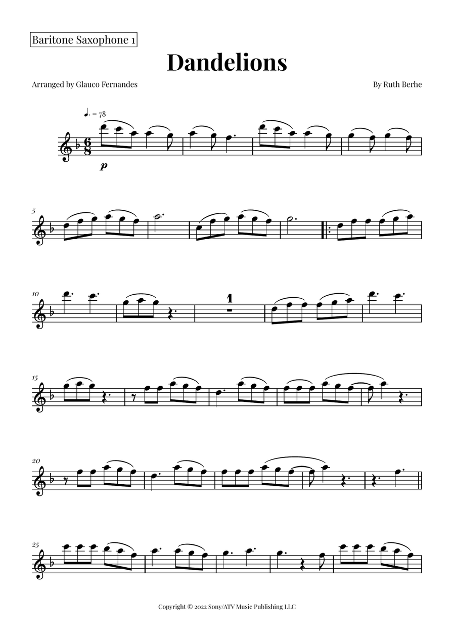 Dandelions Woodwind Duet scores gallery preview page 4