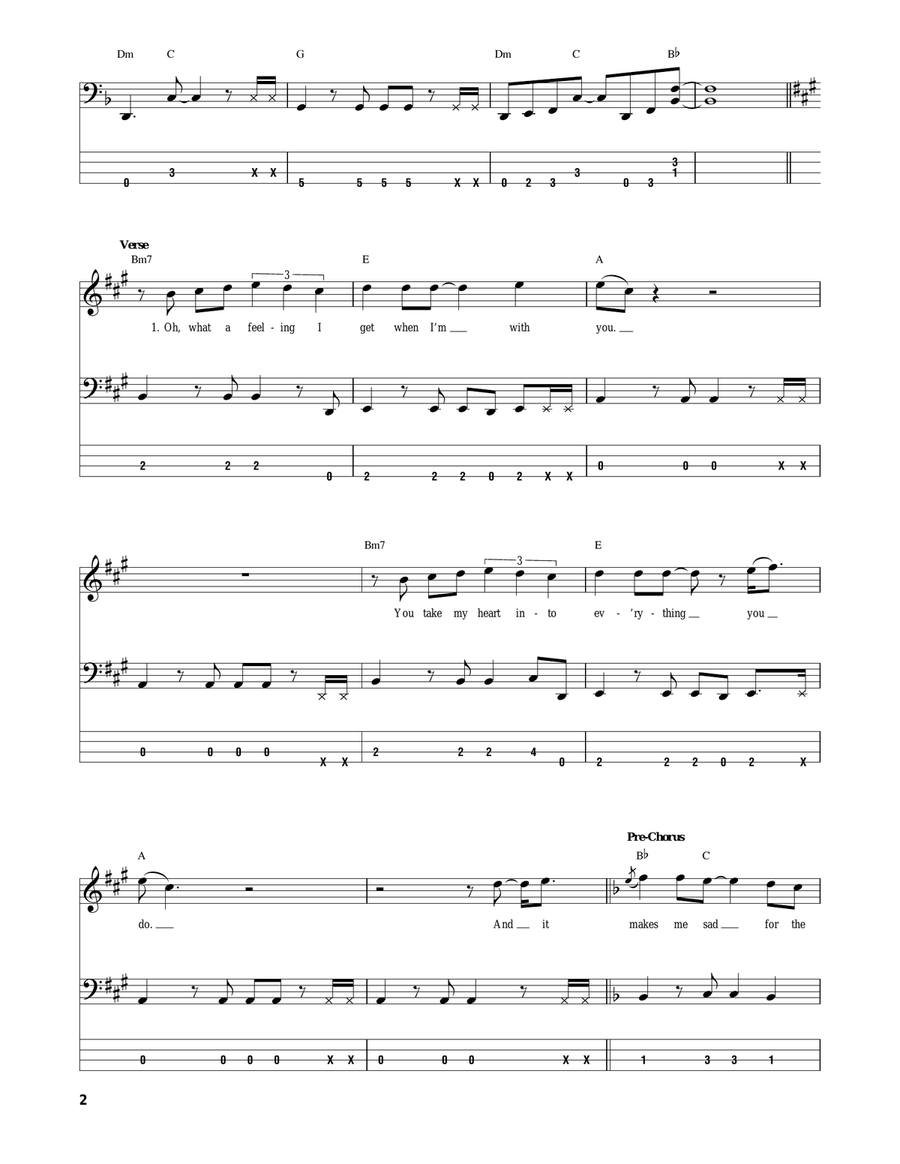 Bad Love Acoustic Guitar scores gallery preview page 2