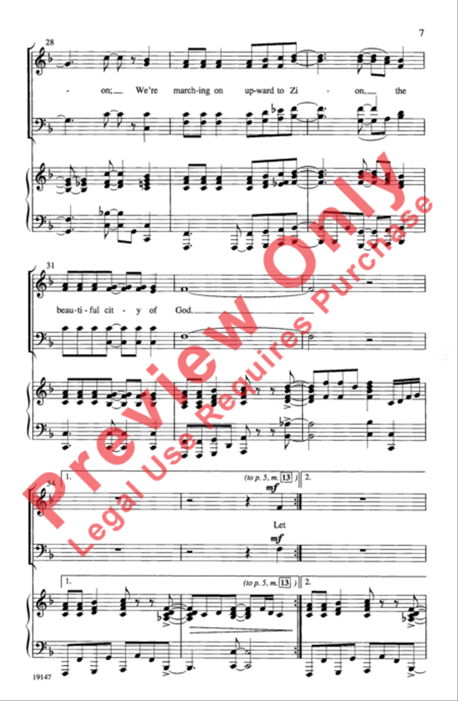 Marchin' on Up 4-Part scores gallery preview page 7