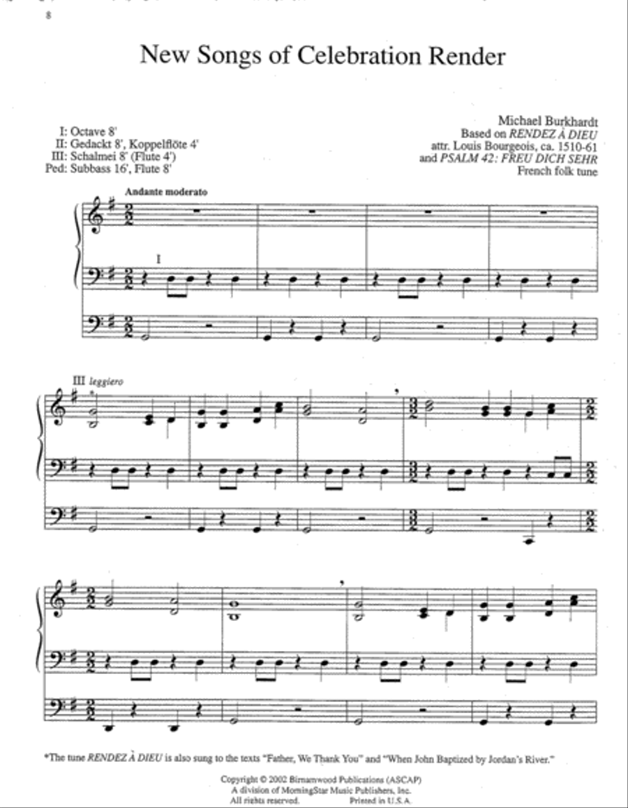 Praise and Thanksgiving, Set 6 Organ scores gallery preview page 3