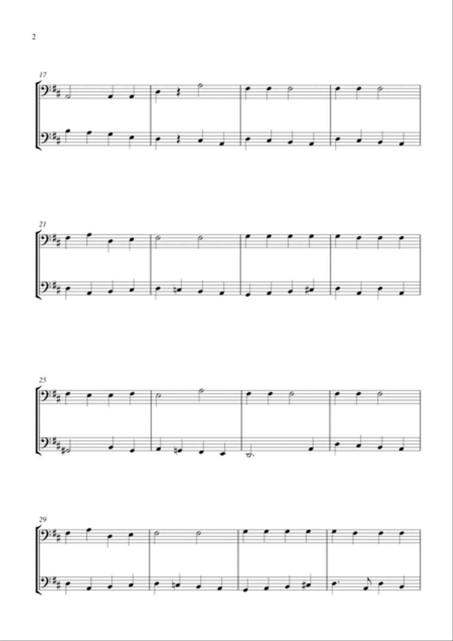 Jingle Bells (for cello duet, suitable for grades 1-5) String Duet scores gallery preview page 2